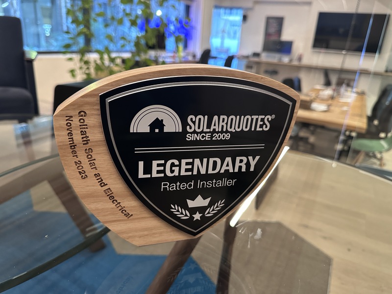 Legendary installer trophy - the highest honour our installers can receive