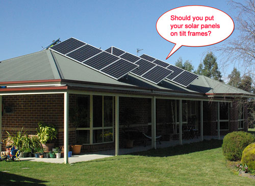 tilt frames for solar panels