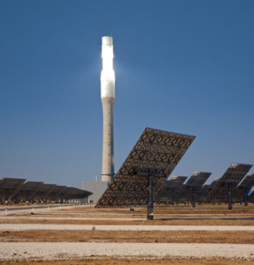 a thermal solar power station in Spain
