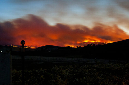 bushfires in Tasmania