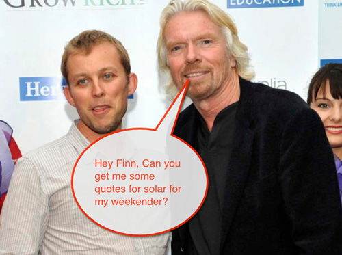 Richard Branson and Finn