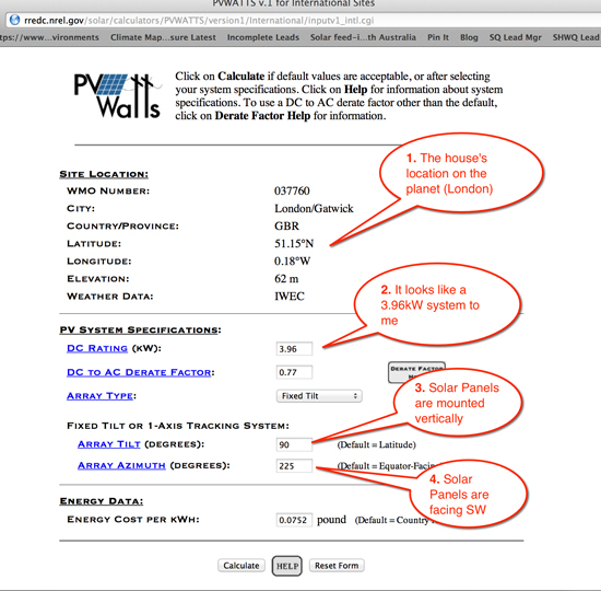 pvwatts input screen