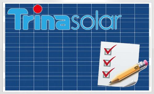 trina solar logo and checksheet