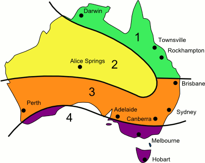 Hot water STC climate zones