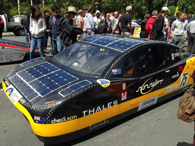 a solar car in adelaide