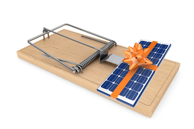 mousetrap and solar panel