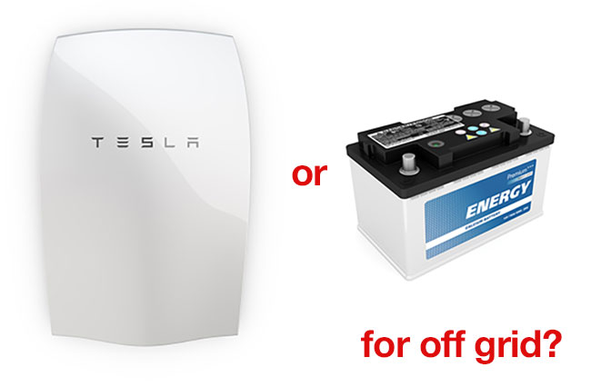 powerwall and a lead acid battery