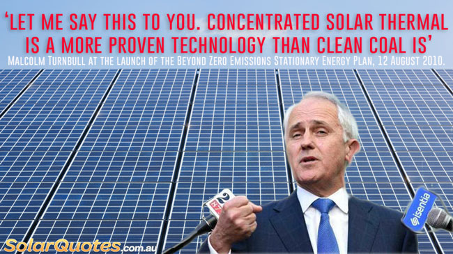 malcolm turnbull and solar panels