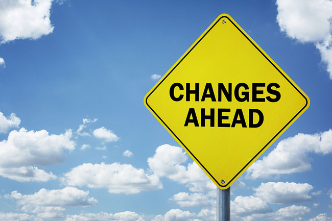 changes ahead sign