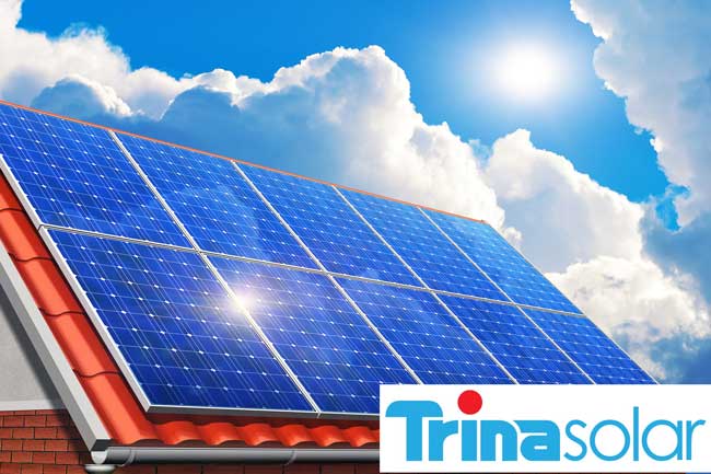 trina solar logo and panels