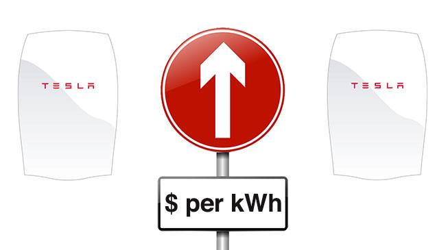 cost of powerwall