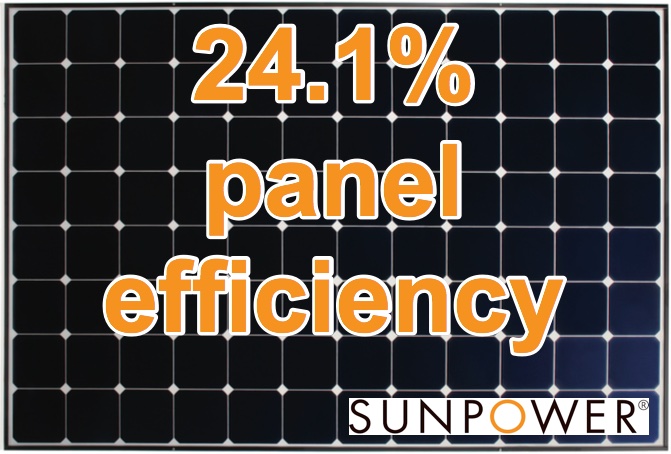 sunpower panel efficiency