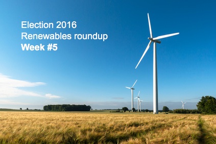 wind turbines in a field