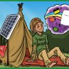 an eco-warrior dreaming about a powerwall