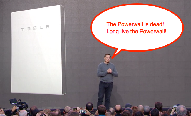 Elon Musk proclaims the coronation of Powerwall 2.0