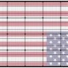 usa flag in solar cells