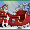 santa and tesla sleigh