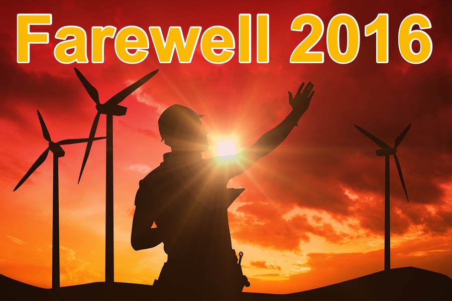 solar worker waving goodbye to 2016