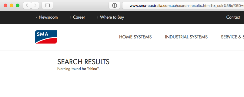 search on SMA website