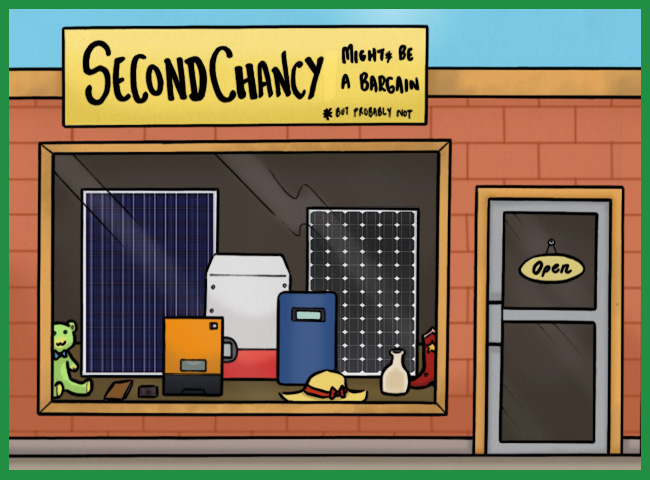 second hand solar shop