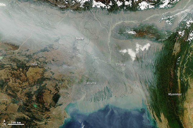 Air pollution haze - India