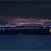 Auckland harbour bridge solar powered lights