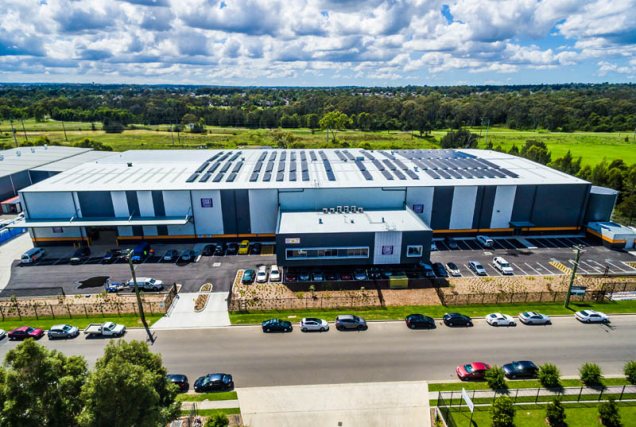 Solar panels on FoodBank facility