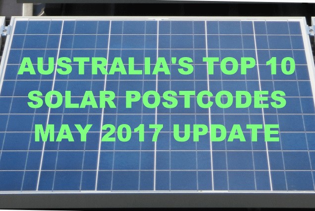 Top Solar Postcodes - Australia