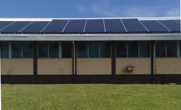 Solar panels and battery storage at hospital in Tonga