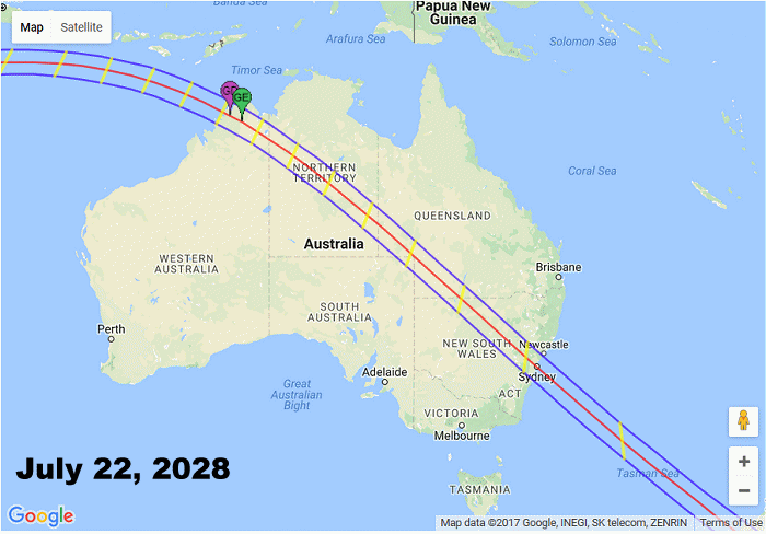 Total solar eclipse Australia