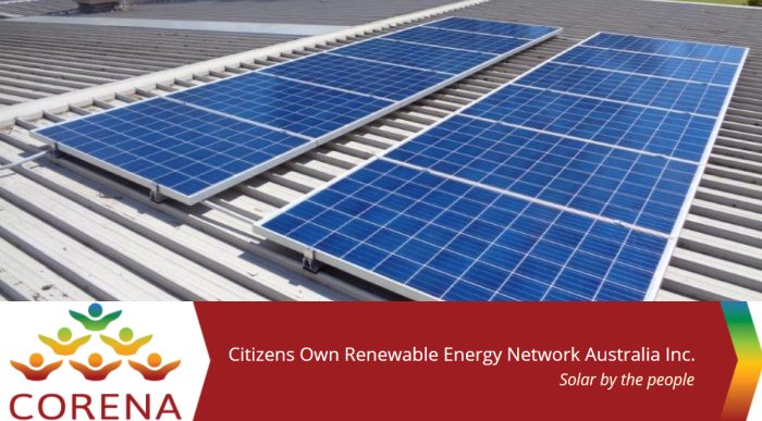 CORENA community solar energy projects