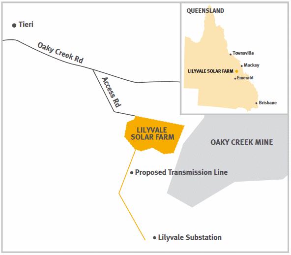 Lilyvale Solar Farm site location