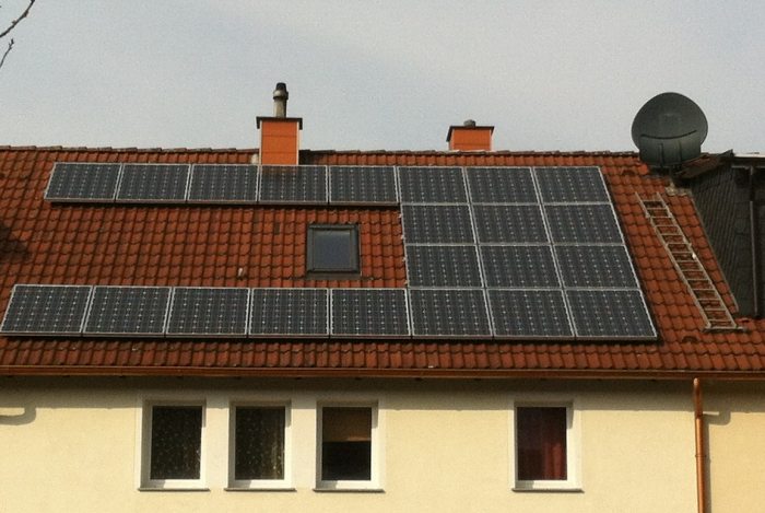 Solar panels on public housing