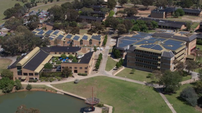 Charles Sturt University solar power system installation