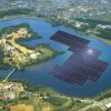 Floating solar panels