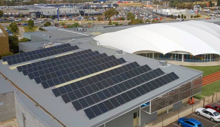 Leisurelink Aquatic Center solar power system