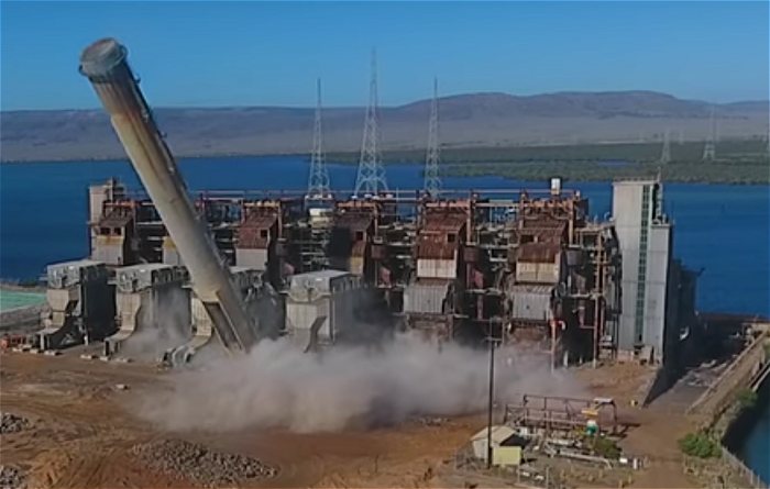 Playford B coal power station demolition