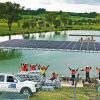 Floating solar panel installation - Lismore