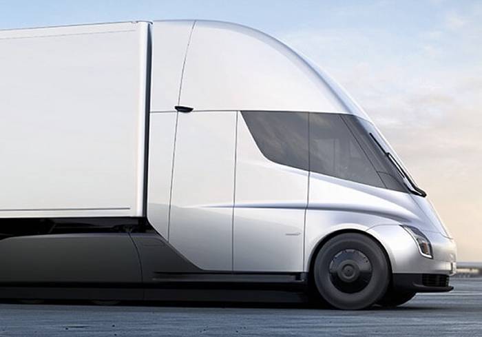 Electric Tesla Semi truck