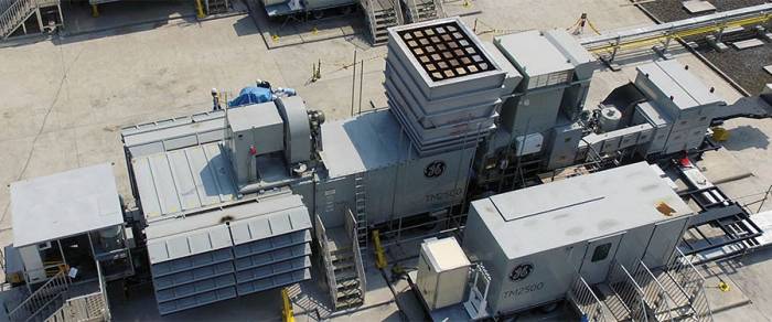 mobile General Electric TM2500 turbine generators