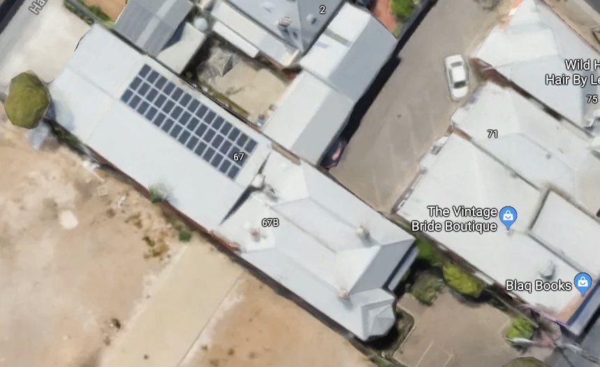 Aerial View of College Park House PV array