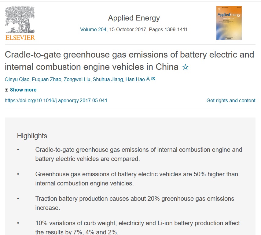 Emissions study