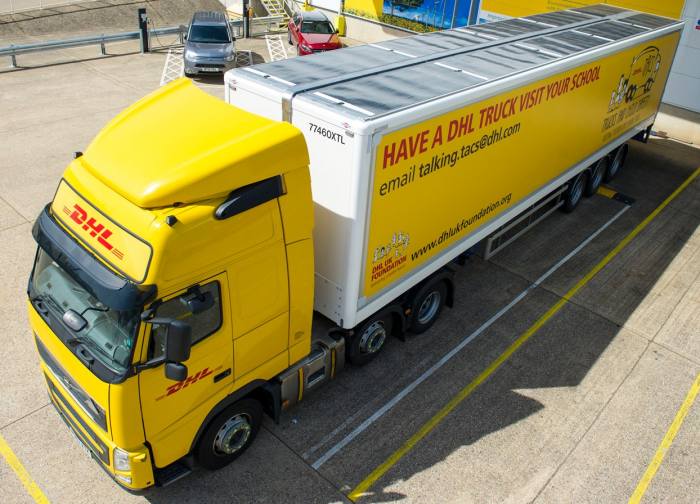 Solar panels for DHL trucks
