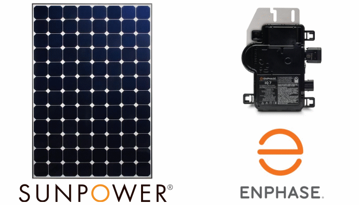 SunPower solar panels and Enphase microinverters
