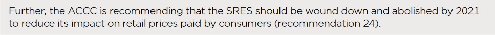 Axe solar subsidy - ACCC