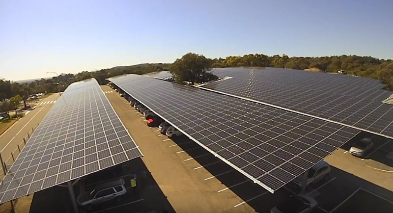 Flinders University solar car park
