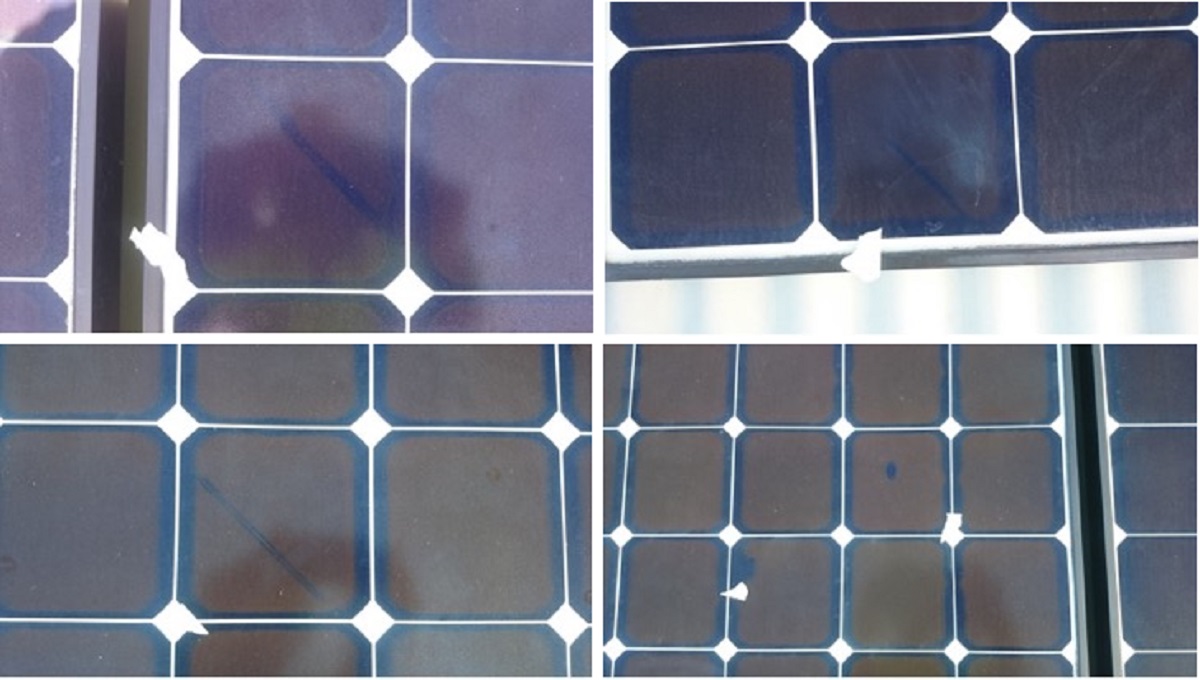 Cracks in Sunpower solar panels