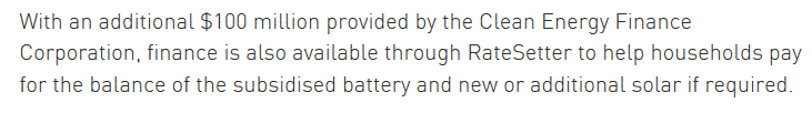 low interest solar and battery loans