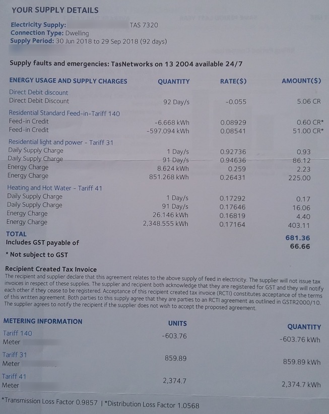 Steve's electricity bill