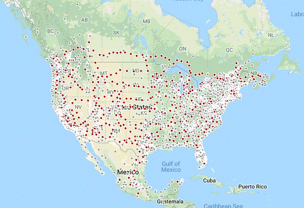 Tesla electric vehicle charging network